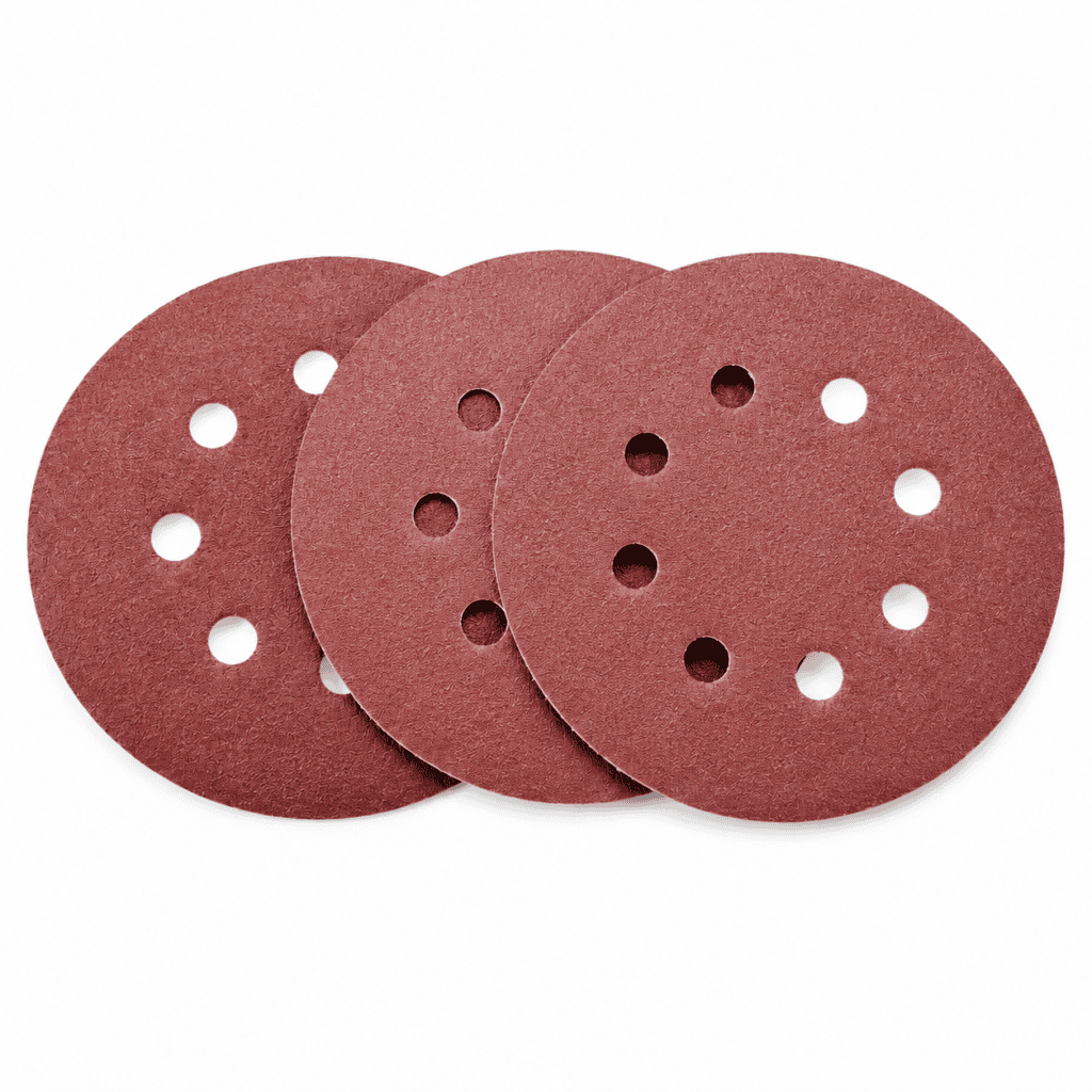 Professional 5 Inch 8 Hole Brown Fused Alumina Sanding Disc for Automotive and Metal Polishing - Sanding Disc - zhineng.yu...