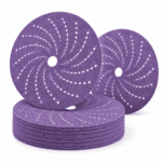 Purple Hook and Loop Sanding Disc – Multi-Hole Abrasive Disc for Dust Extraction & Surface Finishing - Sanding Disc...