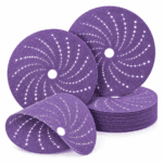 Purple Hook and Loop Sanding Disc – Multi-Hole Abrasive Disc for Dust Extraction & Surface Finishing - Sanding Disc...