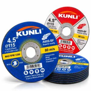Abrasive Thin Cutting Discs, Metal & Stainless Steel Cutting Wheels for Angle Grinder Metal Cutting and Slotted Proce...